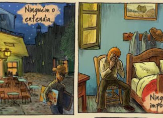 Tirinha sobre a vida de Vincent Van Gogh