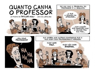 Quanto ganha um professor: um dia de fúria (tirinha)