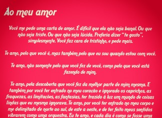 Você me pede uma carta de amor. É difícil que ela não seja banal…