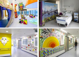 Diversos artistas transformam um hospital em Londres em um espaço mais colorido e divertido