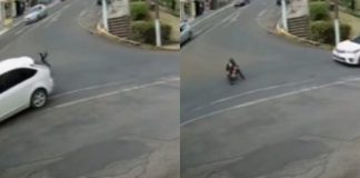 Vídeo mostra mulher se jogando de carro em movimento para fugir de assédio em SC