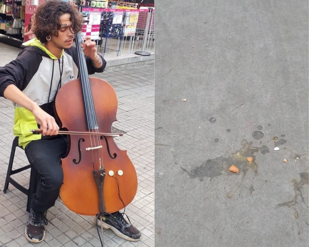 contioutra.com - Músico atacado com ovos enquanto tocava violoncelo ganha bolsa de estudos