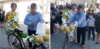 Pai decorou sua bicicleta com flores para levar filha à igreja no casamento dela