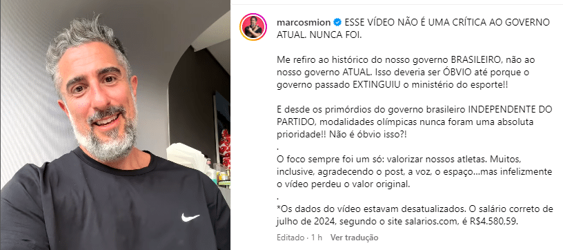 contioutra.com - Marcos Mion divulga fake news sobre salários de atletas e internautas trazem histórico do apresentador à tona