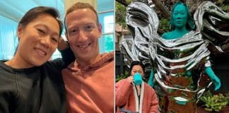 Mark Zuckerberg manda fazer estátua gigante da esposa para decorar sua casa