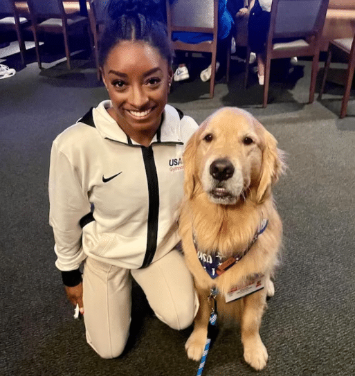 contioutra.com - Beacon: O cão terapêutico que ajuda Simone Biles e outras atletas dos EUA