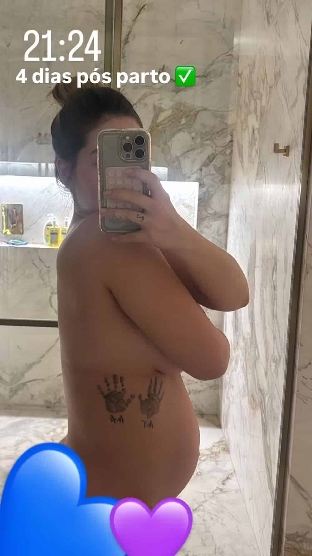 contioutra.com - Virginia Fonseca publica foto mostrando sua barriga 10 dias após o parto do terceiro filho