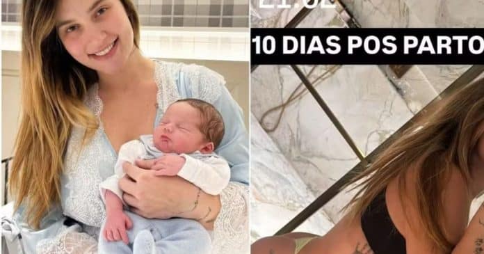 Virginia Fonseca publica foto mostrando sua barriga 10 dias após o parto do terceiro filho