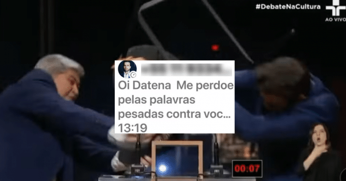 Datena revela mensagens de desculpas de Pablo Marçal antes da cadeirada