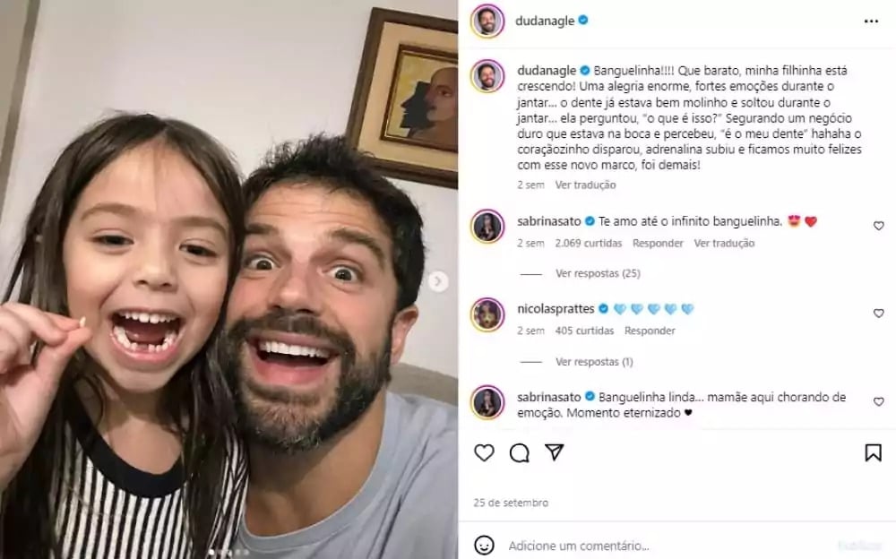 contioutra.com - Duda Nagle toma atitude após comentário de Nicolas Prattes sobre sua filha