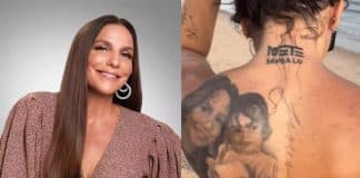 Ivete Sangalo se choca com as muitas tatuagens feitas por uma fã em sua homenagem